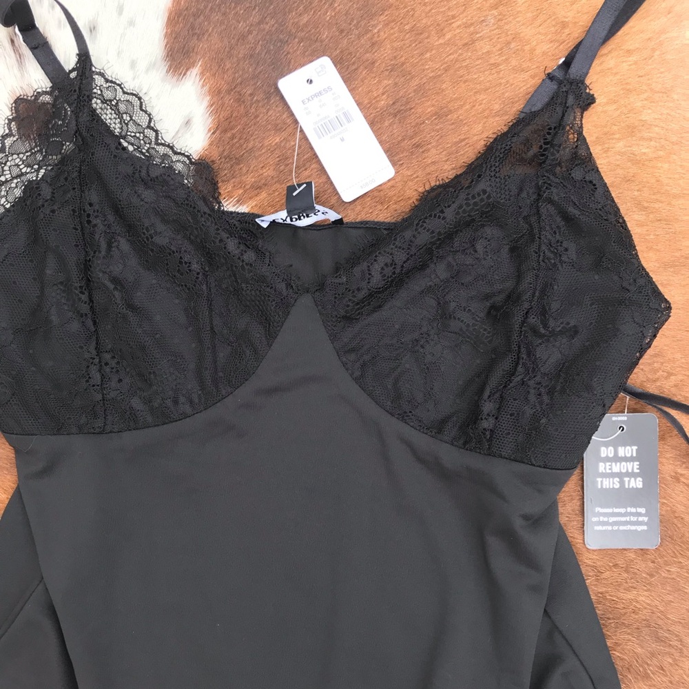 NWT Express Lace Trim Bodysuit Sz M - Picture 6 of 7